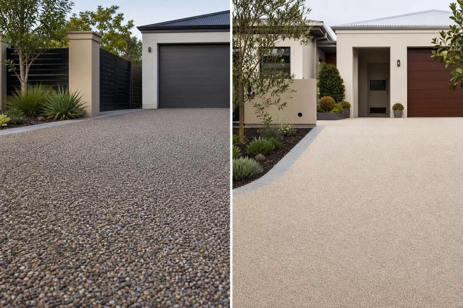 Comparison of resin-bonded and resin-bound surface systems