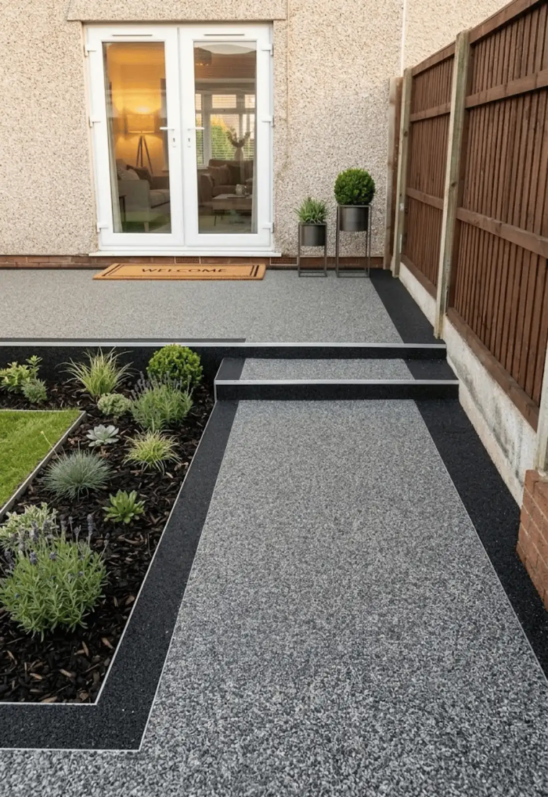 Resin-bound garden pathway resurfacing idea