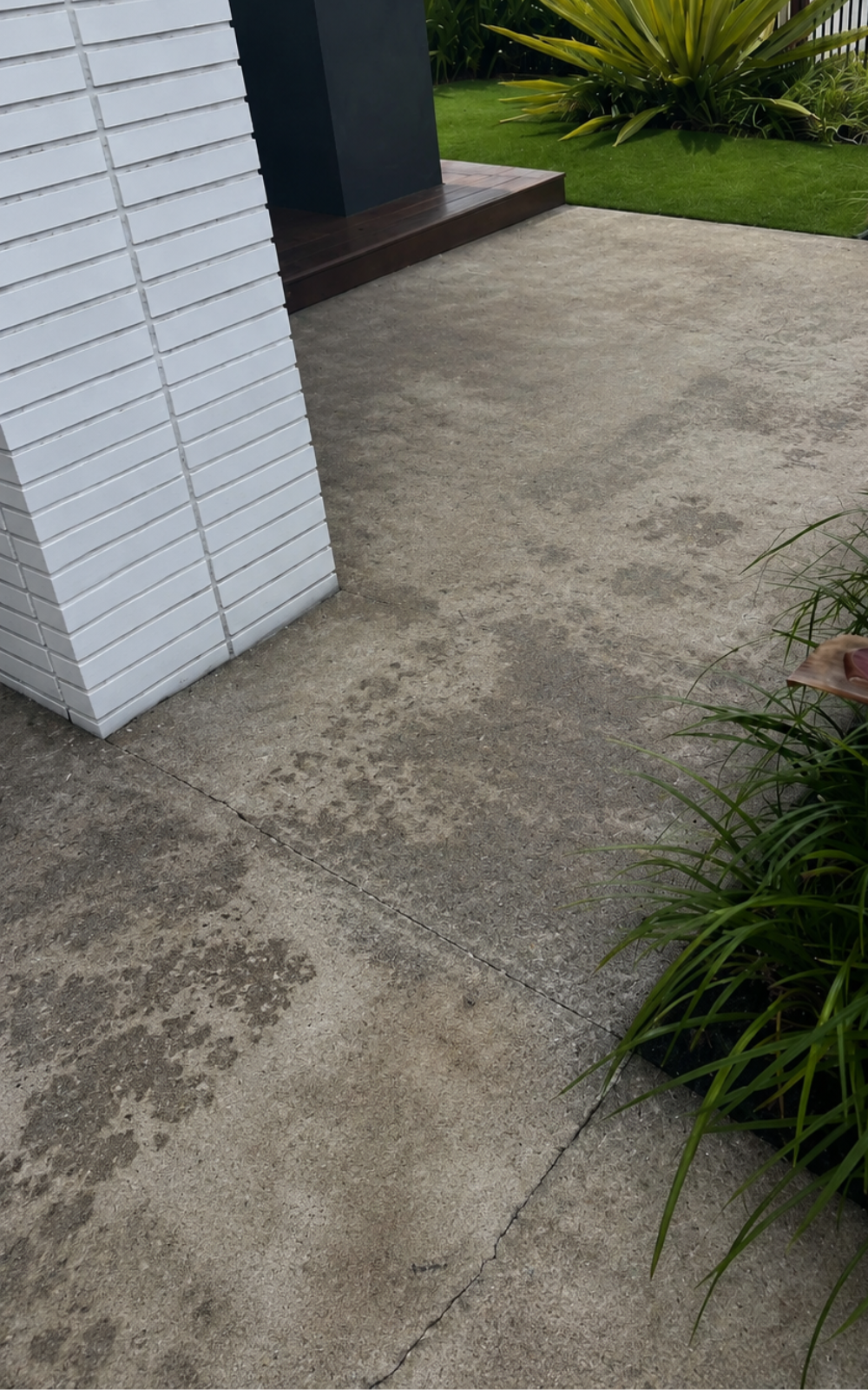 Patio surface before resurfacing example 3