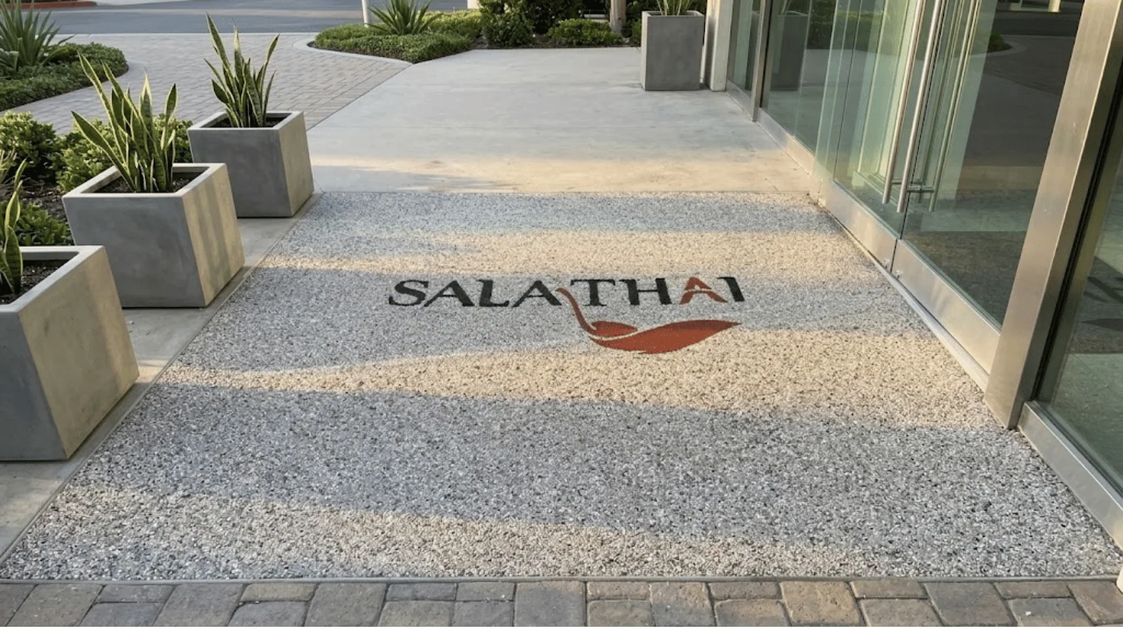 Custom commercial resin-bound entry in Adelaide